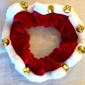 Dog Santa Ruffle  Elastic fit for both comfort and style with small bells!!!